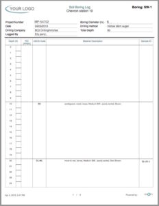 Soil Boring Logs | Applications | QNOPY
